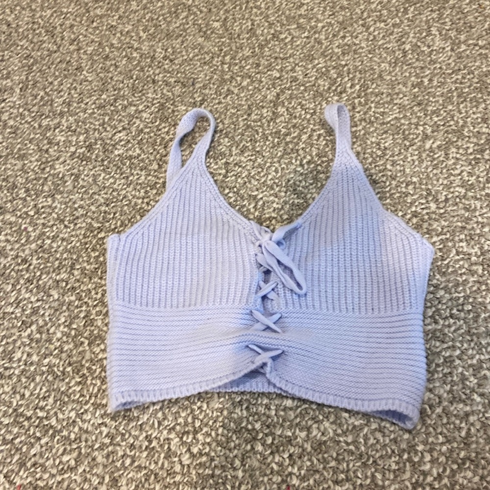 crop top knitted shirt
